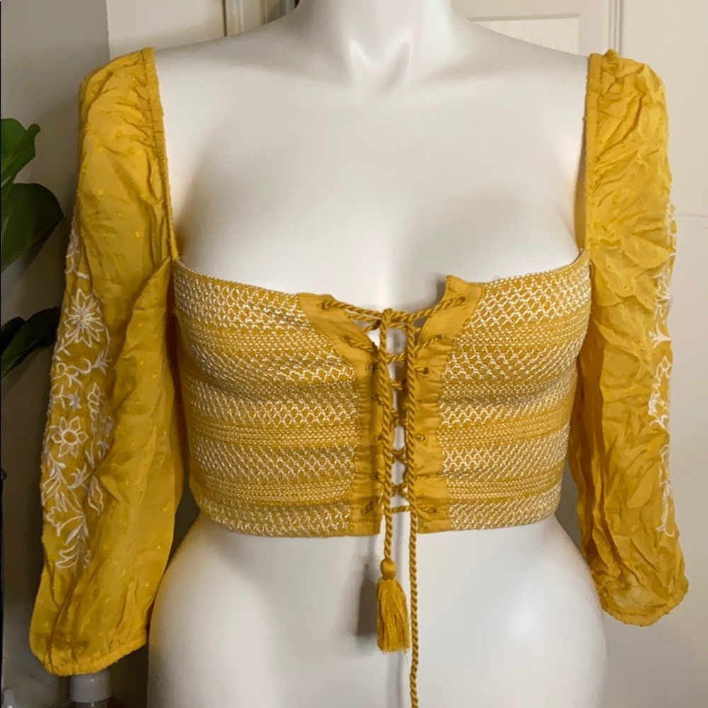Yellow floral shirt classy